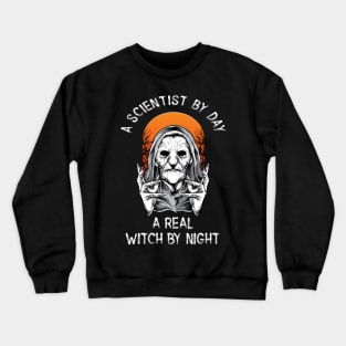 Women's Real Witch Halloween Crewneck Sweatshirt